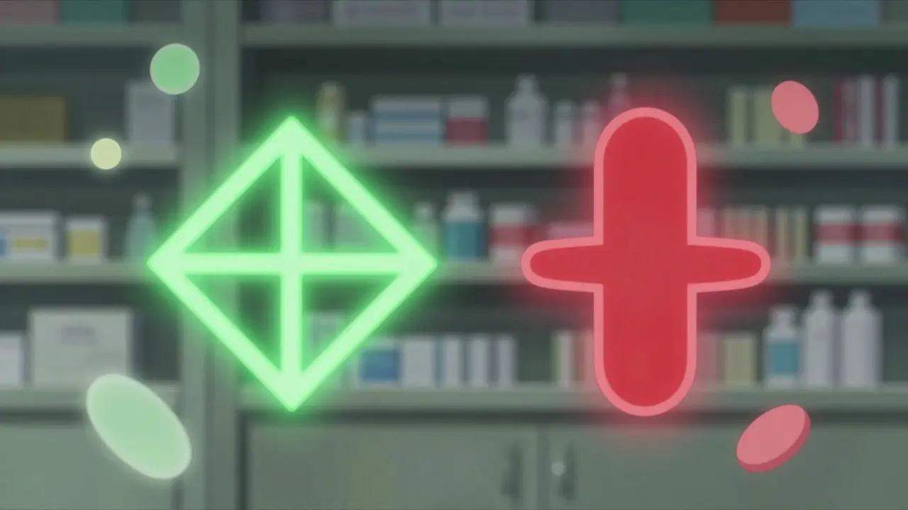 Split scene of milligram and microgram unit symbols.